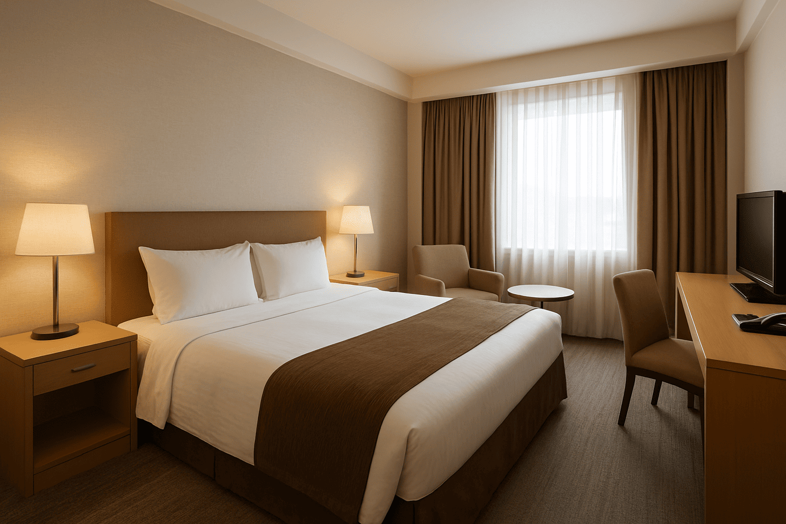 客室。共同部清掃